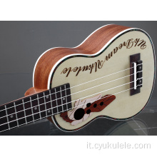 Ukulele in palissandro con scritte personalizzate